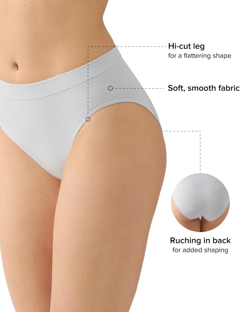 Wacoal Women's B-Smooth Seamless Full Coverage Hi-Cut Brief Panty, 834175 - Image 2